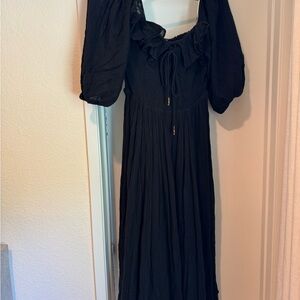 Free People Black Sleeve Dress